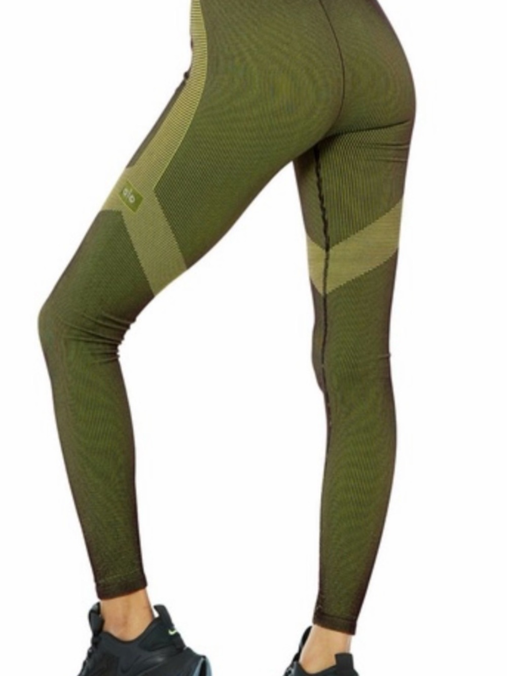 ALO Yoga Olive & Light Olive Seamless Leggings
